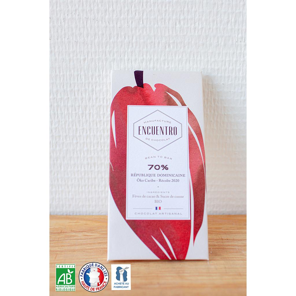 Tablette République Dominicaine 70% Bio Chocolat Encuentro