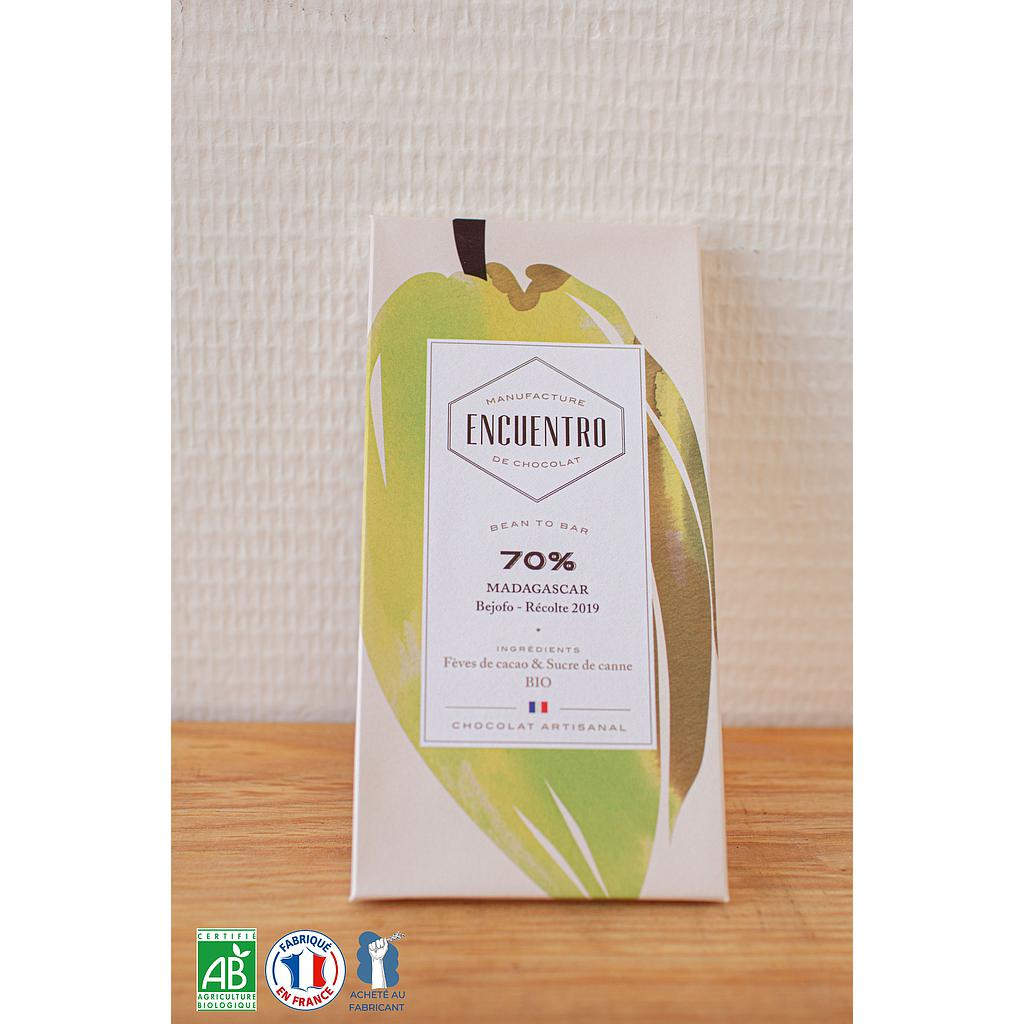 Tablette Madagascar 70% Bio Chocolat Encuentro