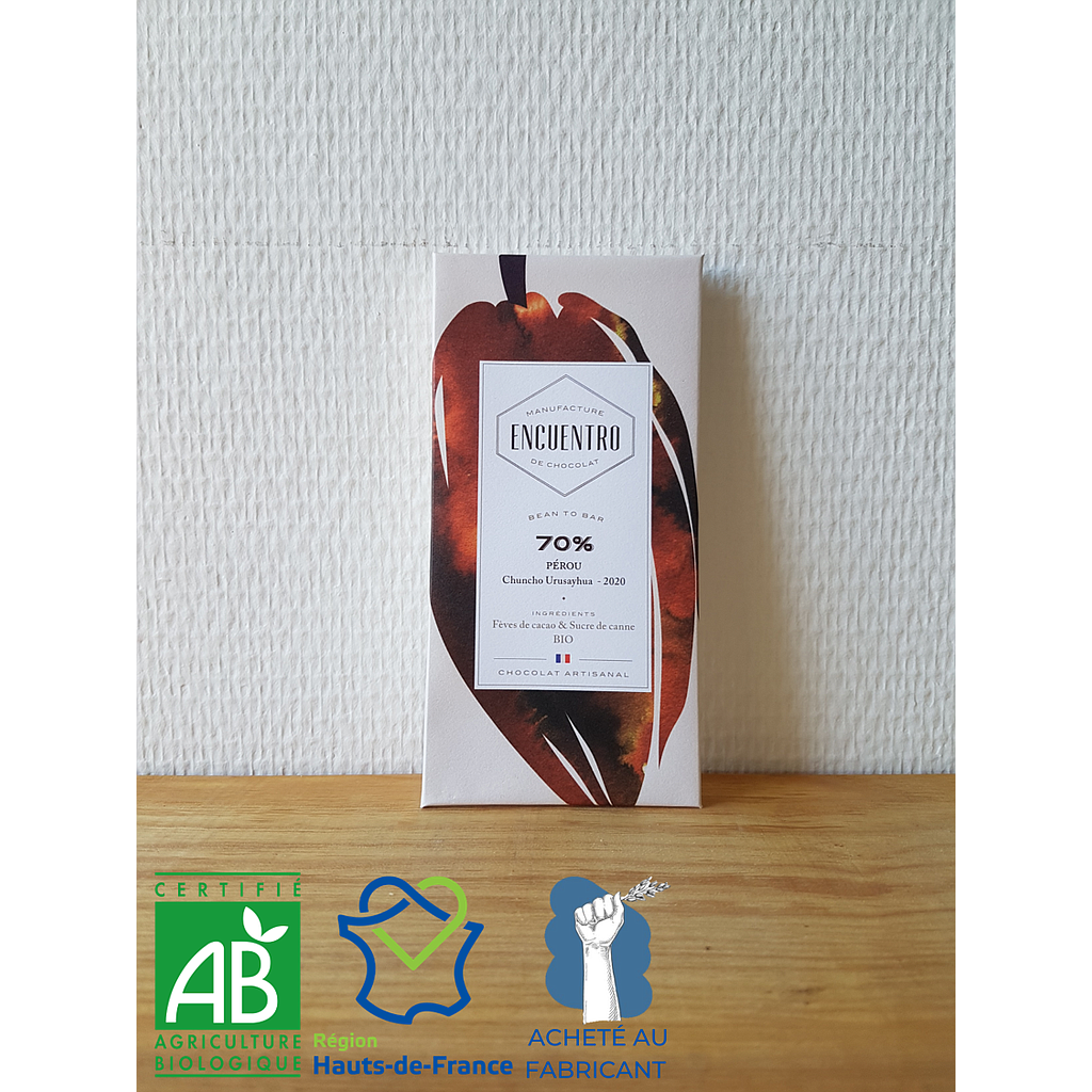 Tablette Pérou 70% Bio Chocolat Encuentro