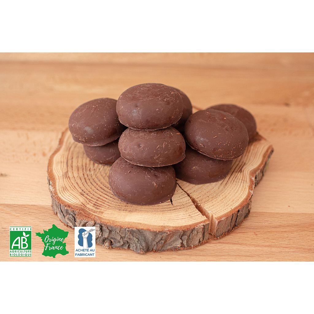 Cœur orange au chocolat noir Bio 100g