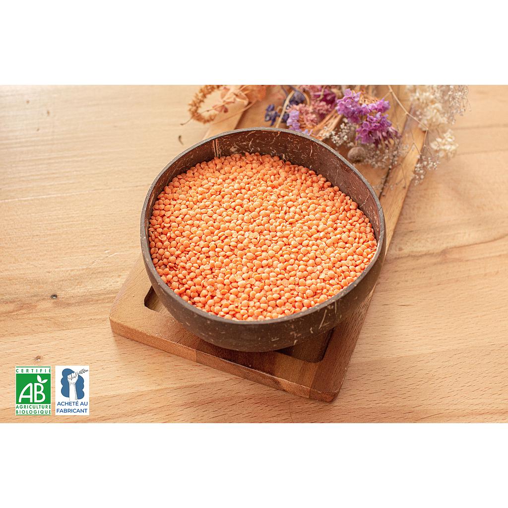 Lentilles rouges Corail Bio des Hauts-de-France 100g