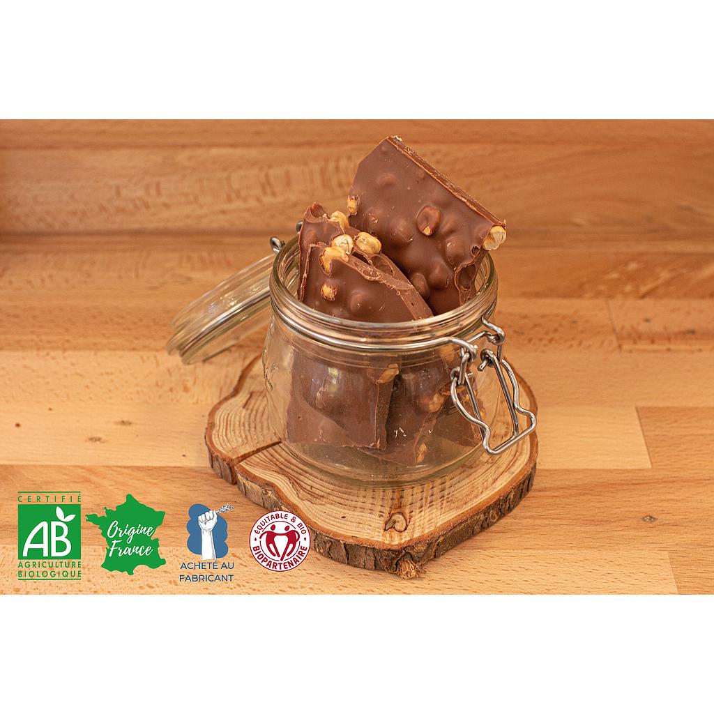 Chocolat lait noisettes 50g