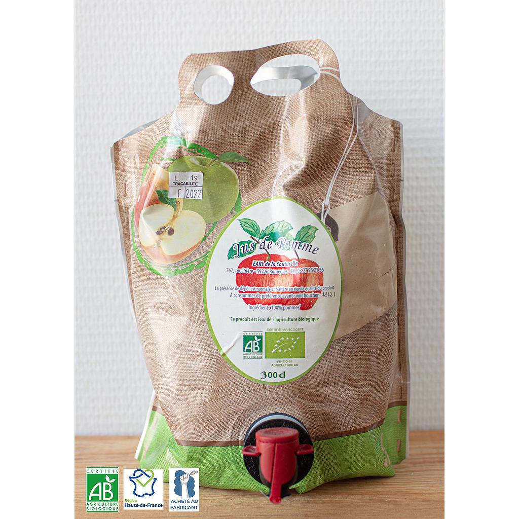 Jus de Pomme Bio et local poche 3L