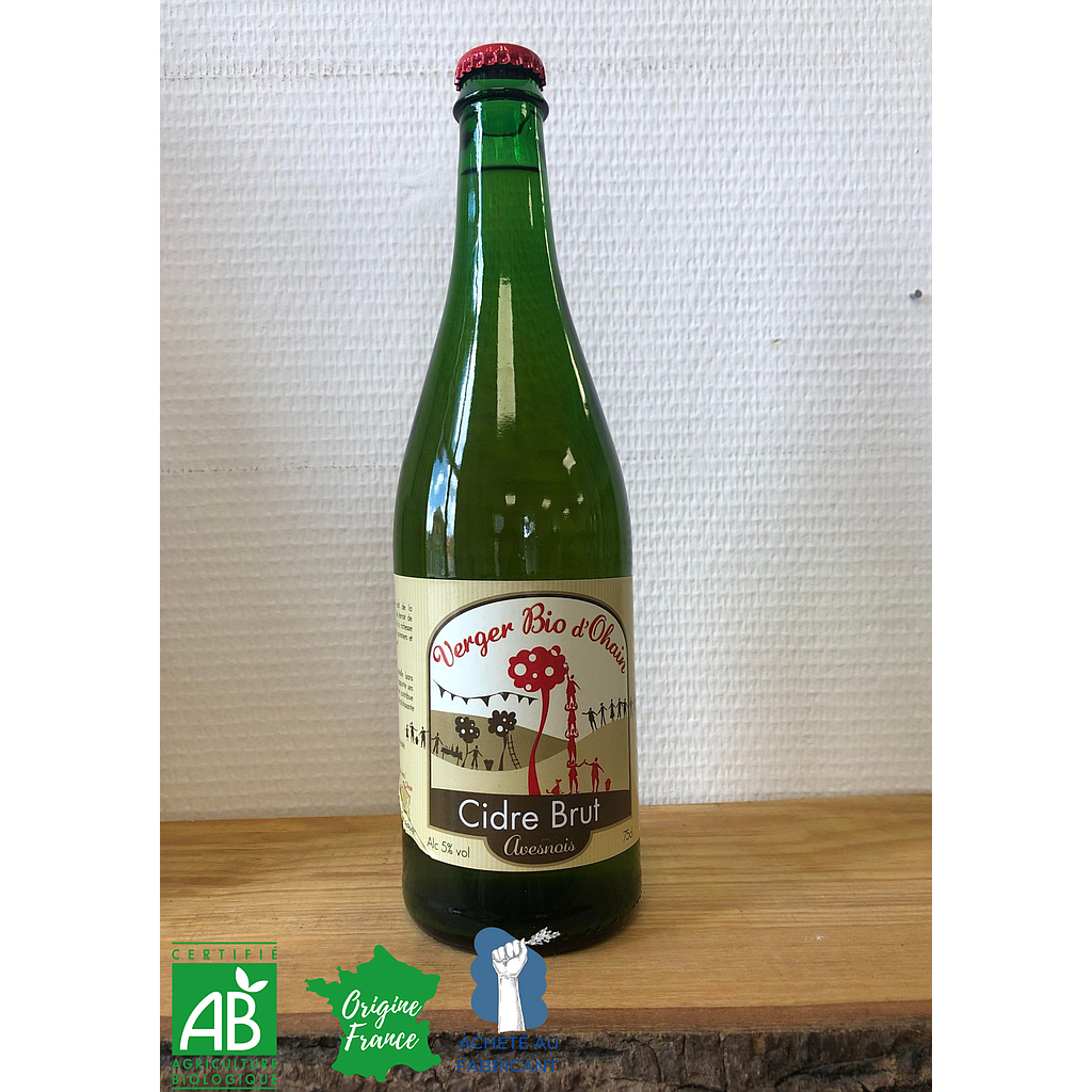 Cidre brut Bio Les Vergers d'Ohain 75cl