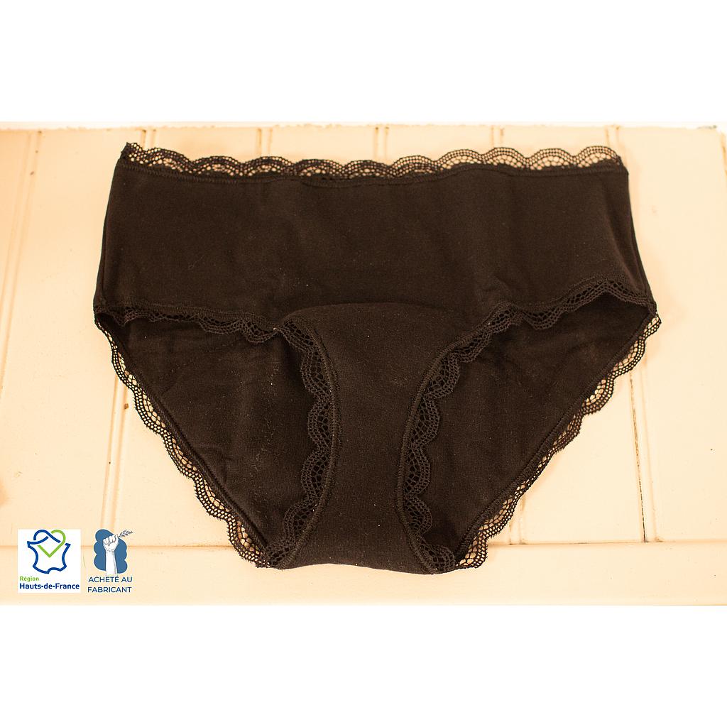 Shorty menstruel noir Taille XXS