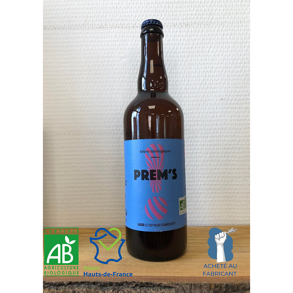 Bière blonde Bio Prem's 75cl