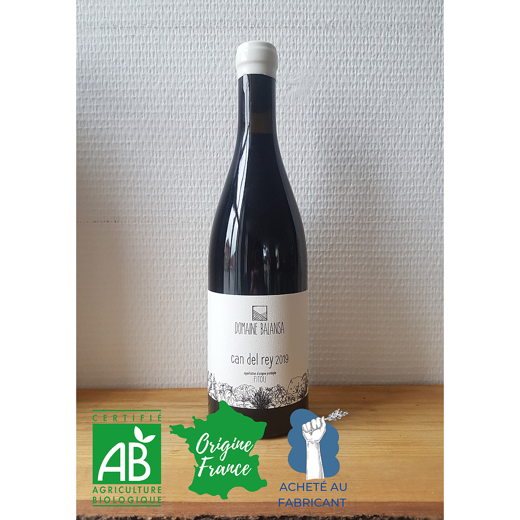 Vin rouge Bio Nature Can del Rey AOP Fitou Domaine Balansa 75cl