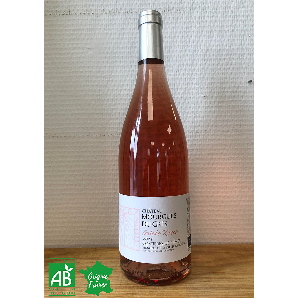 Les Galets Vin rosé Costière de Nimes Bio 75cl
