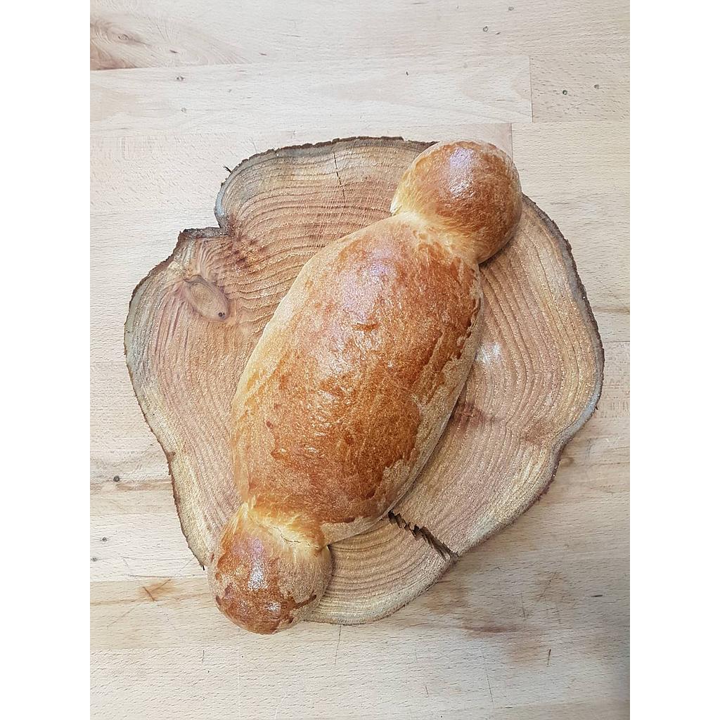 Brioche nature cuite au feu de bois