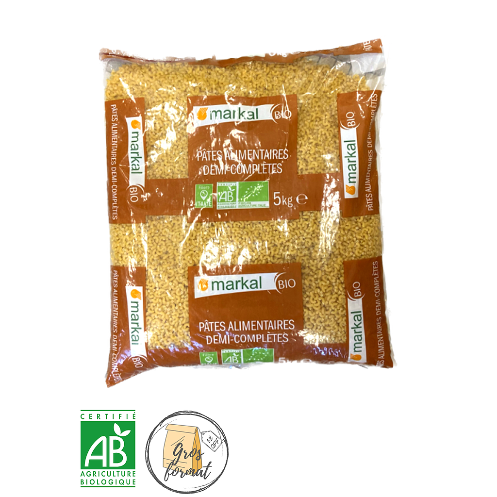 Coquillettes demi-complètes Bio 5Kg