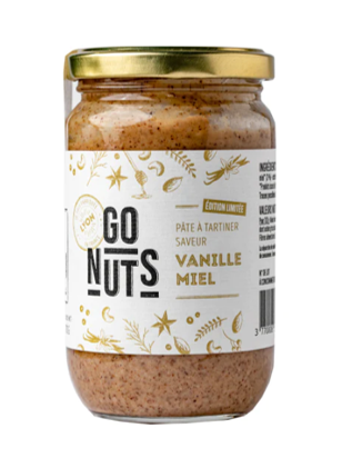 Pâte à tartiner vanille miel bio Go Nuts 270 g