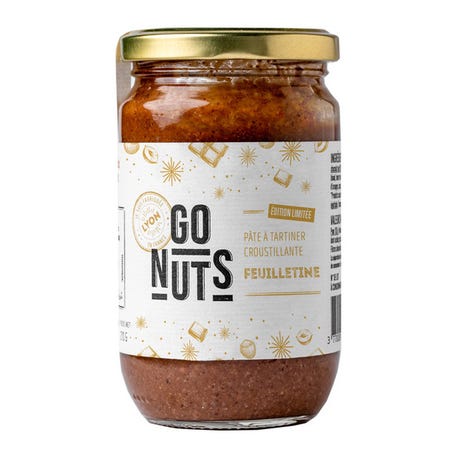 Pâte à tartiner chocolat feuilletines bio Go Nuts 275 g