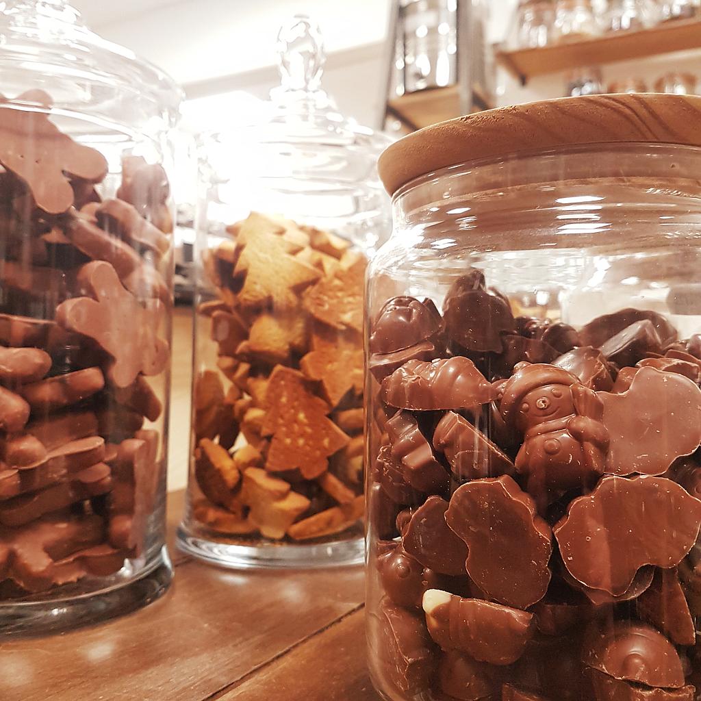 Bonbon Bonhomme de neige Chocolat au Lait coeur lacté Bio 50g