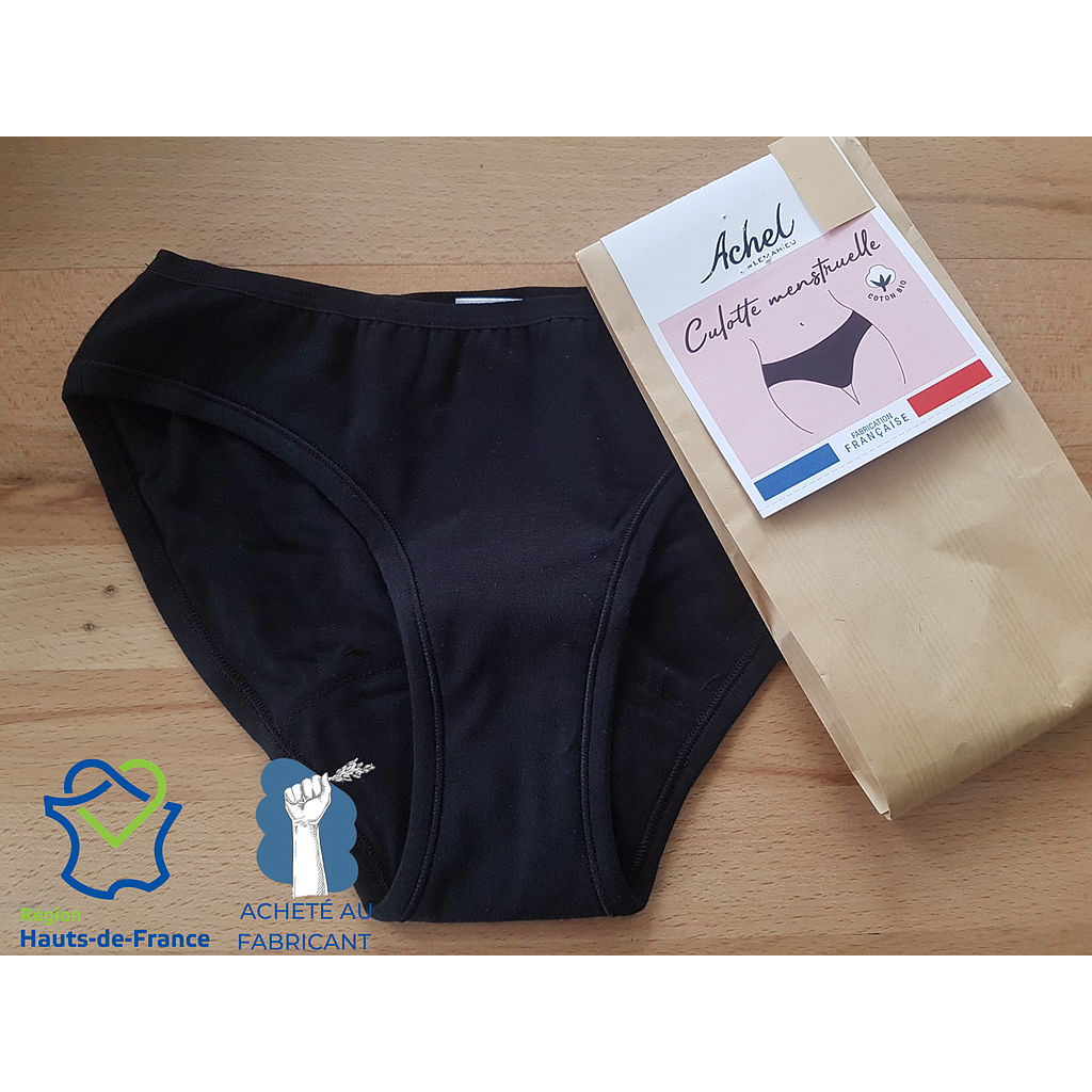Culotte menstruelle noire Taille XL