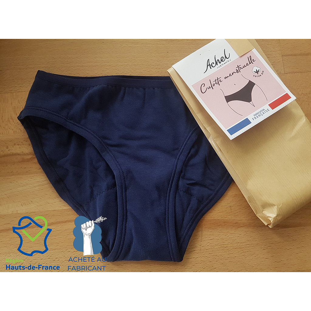 Culotte menstruelle bleue Taille S